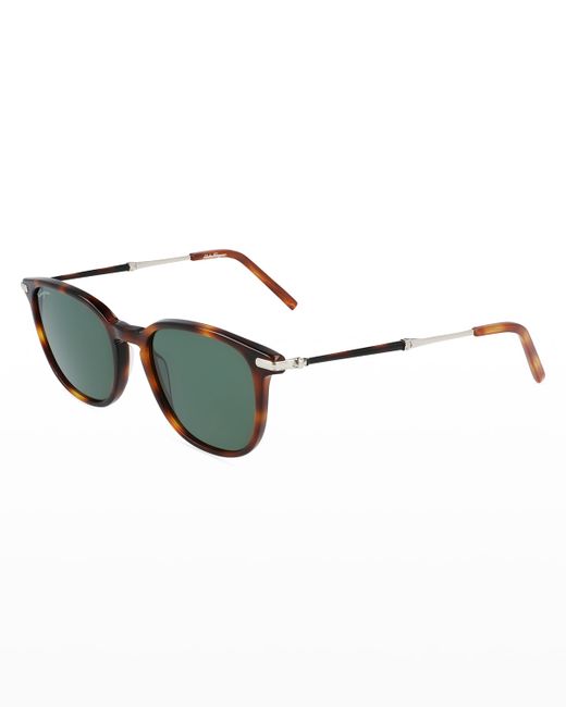 Salvatore Ferragamo Contrast Temple Sunglasses