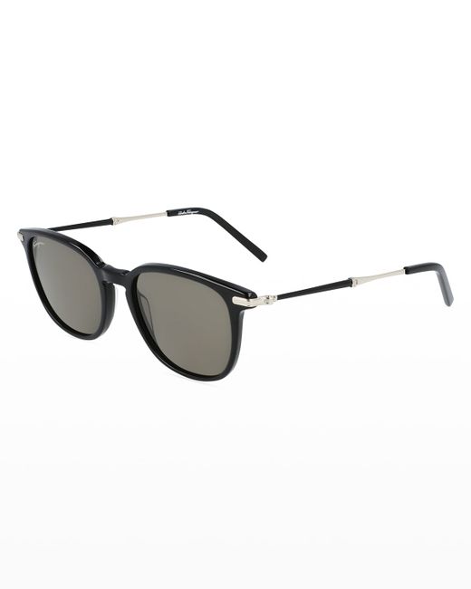 Salvatore Ferragamo Contrast Temple Sunglasses