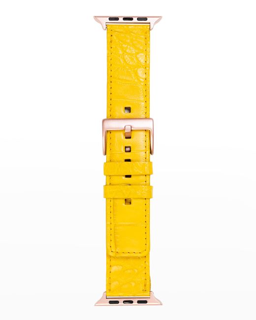 Abas Apple Watchreg Matte Alligator/Rose Gold-Finish Watch Strap