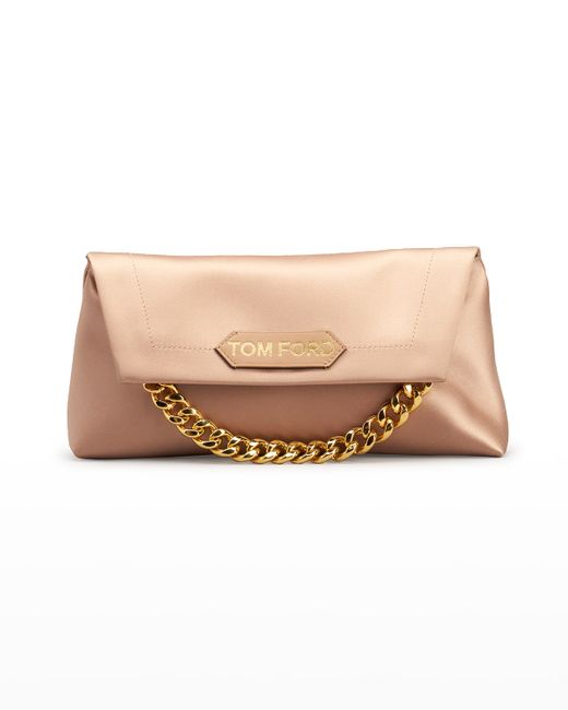 Tom Ford Small Satin Chain Clutch Bag