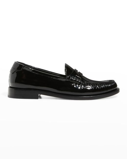 Saint Laurent Mag 15 Leather Penny Loafers