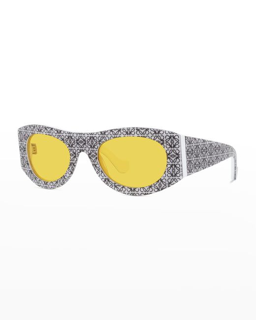 Loewe Anagram Oval Acetate Sunglasses