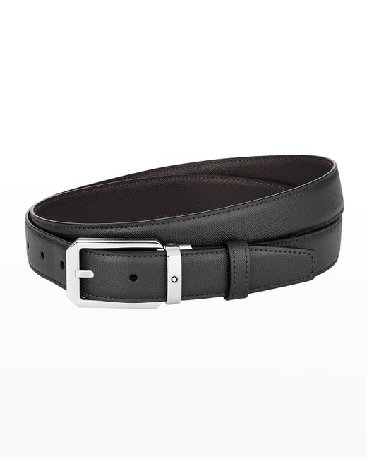 Montblanc Trapeze Reversible Leather Buckle Belt