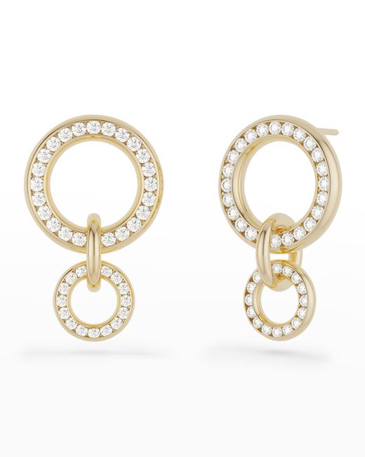 Spinelli Kilcollin Canis 3-Link Diamond Earrings in 18k Gold