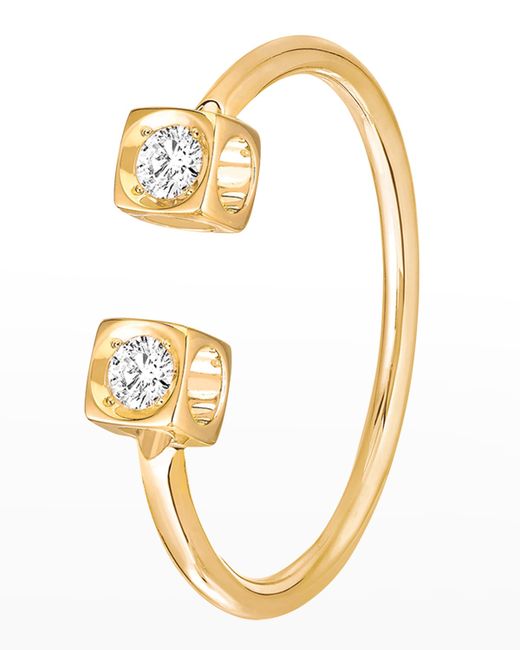 Dinh Van Gold Le Cube Diamond Accent Ring