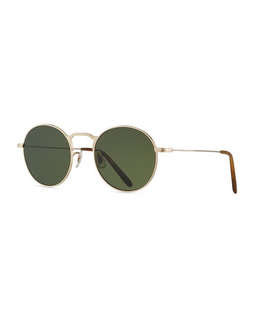 Oliver Peoples Weslie Sun Polarized Titanium Round Sunglasses