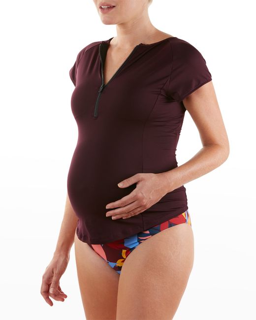 Cache Coeur Maternity Malibu Rashguard Swimsuit