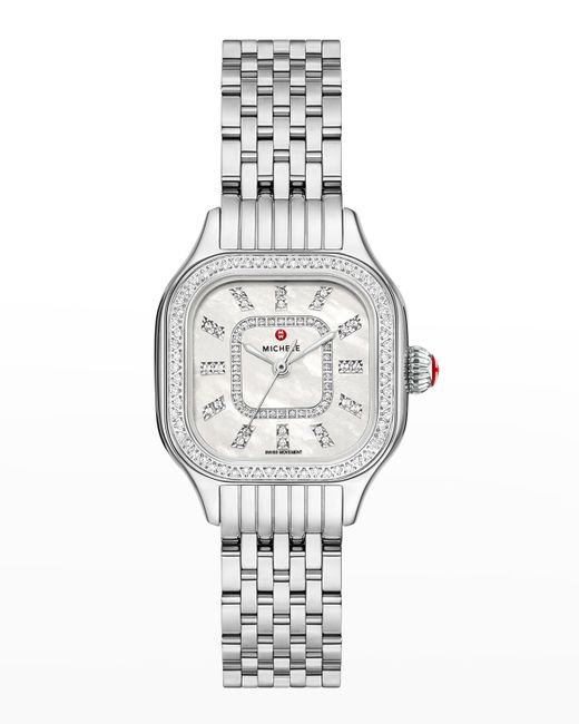 Michele Meggie Diamond Bezel and Mother-of-Pearl Watch