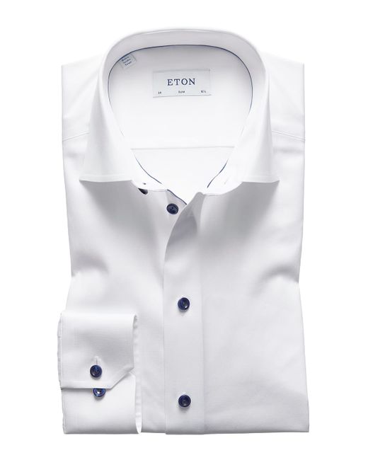 Eton Slim-Fit Poplin Dress Shirt