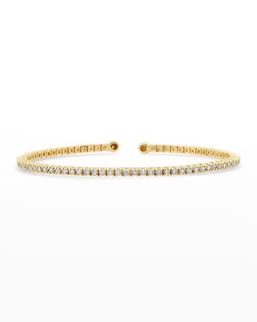 Jennifer Meyer Gold Small 4-Prong Diamond Cuff Bracelet