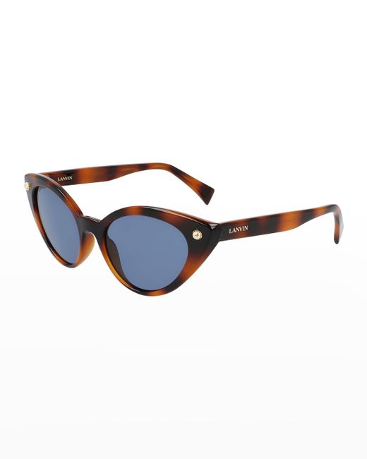 Lanvin Dramatic Plastic Cat-Eye Sunglasses