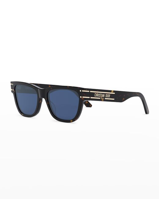 Dior Rectangle Acetate Logo Sunglasses