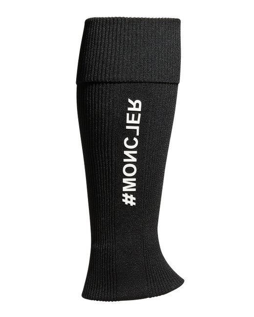 Moncler Ribbed Logo Leg Warmer Socks