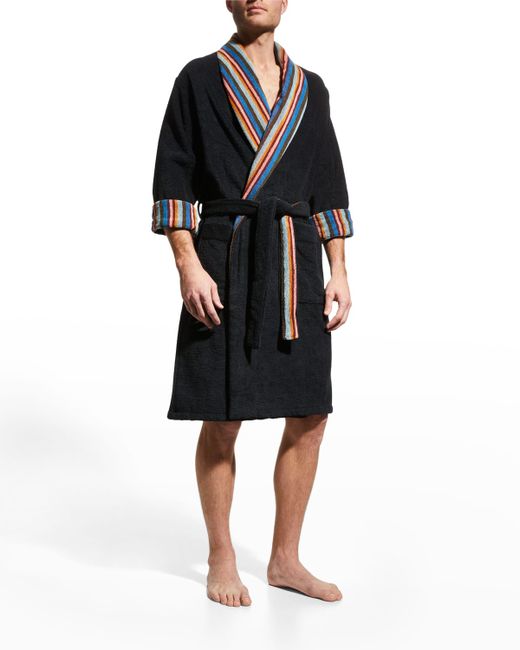 Paul Smith Artist Stripe Towelling Dressing Gown Robe