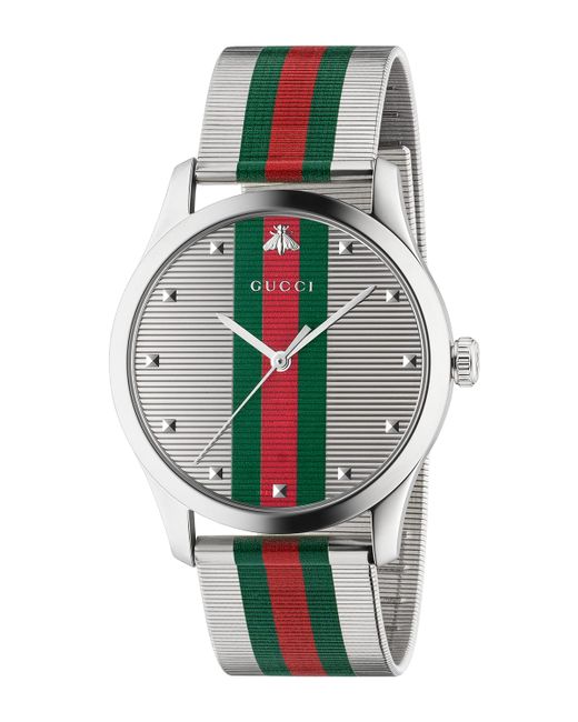 Gucci Signature Web Stainless Steel Bracelet Watch