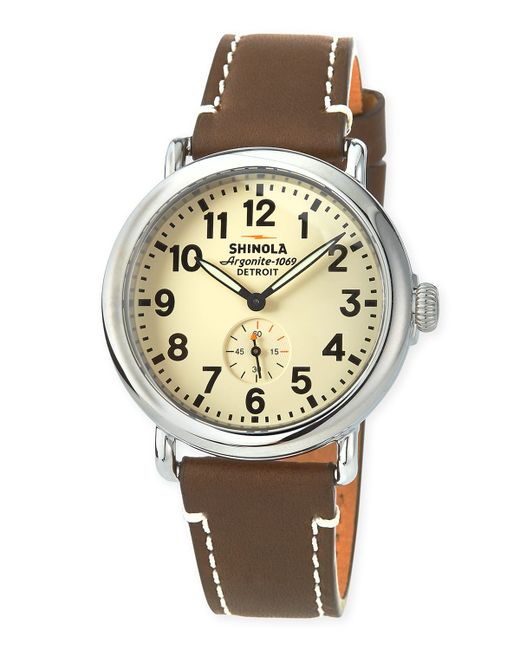 Shinola 47mm Runwell Watch Brown