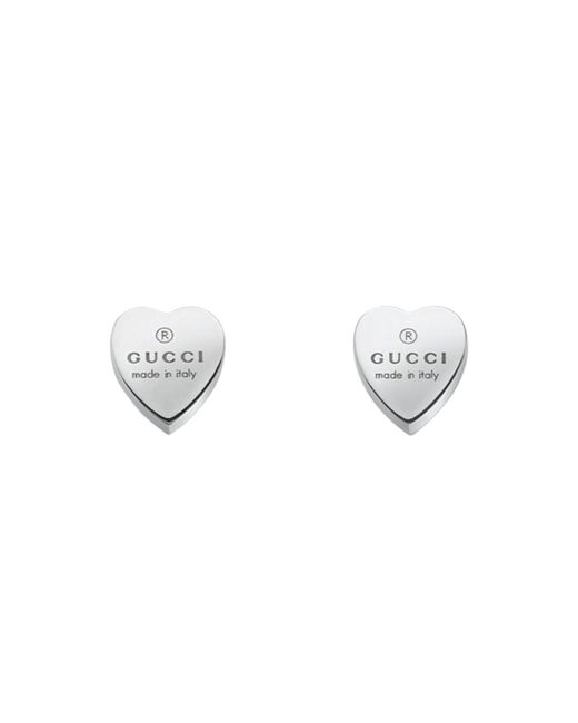 Gucci Engraved Heart Trademark Earrings