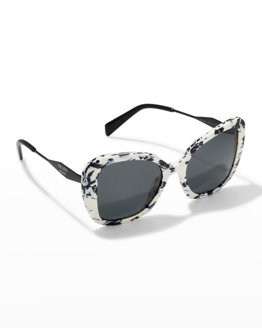 Prada Marble Acetate Cat-Eye Sunglasses