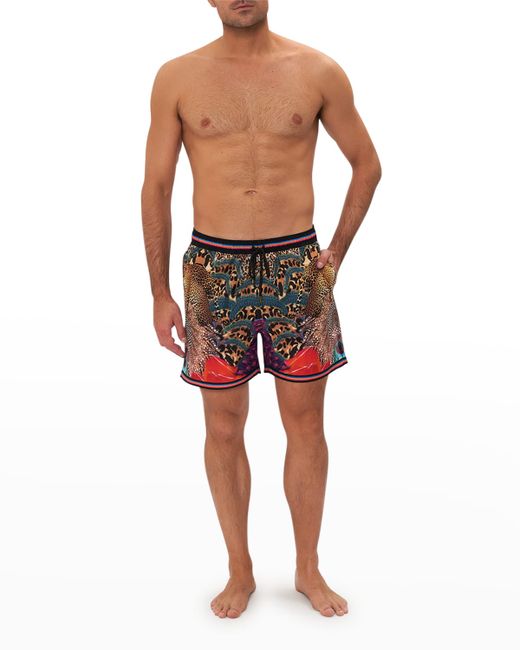 Camilla Animal-Print Swim Shorts