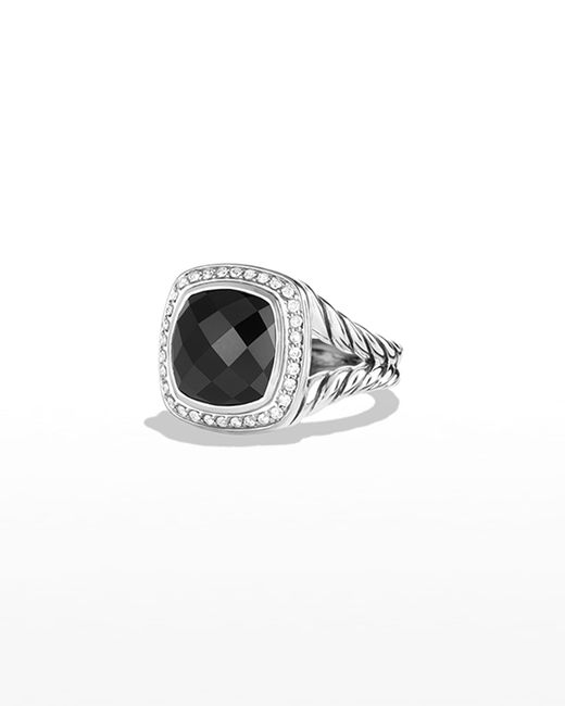 David Yurman 11mm Albion Onyx Ring with Diamonds