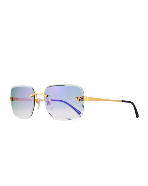 Vintage Frames Company Rivington 24k Gold Rimless Sunglasses