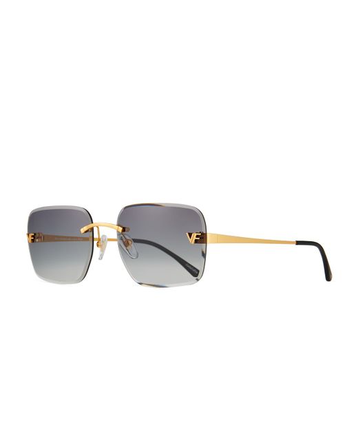 Vintage Frames Company Rivington 24k Gold Rimless Sunglasses