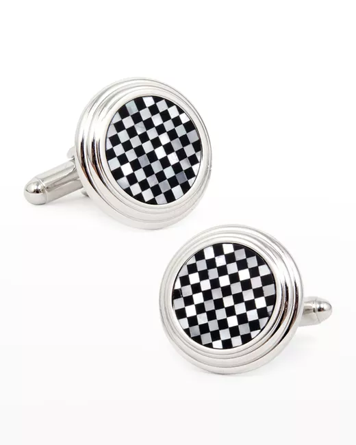 Cufflinks, Inc. Onyx and Mother-of-Pearl Checker Step