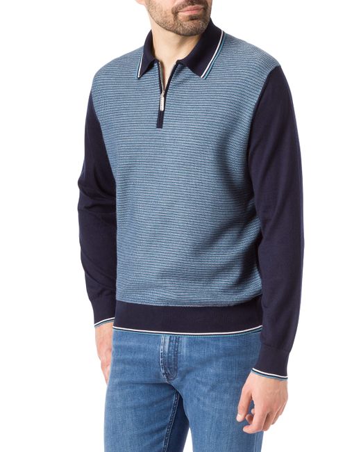 Stefano Ricci Colorblock Cashmere-Silk Polo Sweater