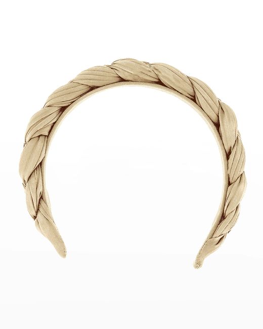 Alexandre de Paris Braided Silk-Blend Headband