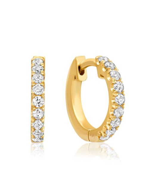 Jennifer Meyer 18k Gold Small Diamond Huggie Earrings