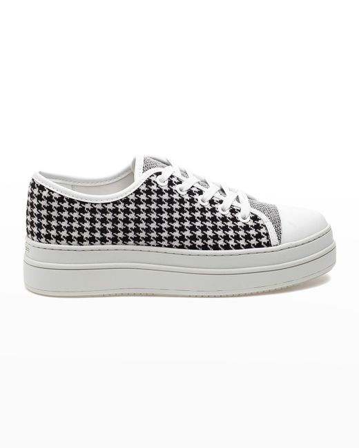 J Slides Nate Houndstooth Low-Top Sneakers