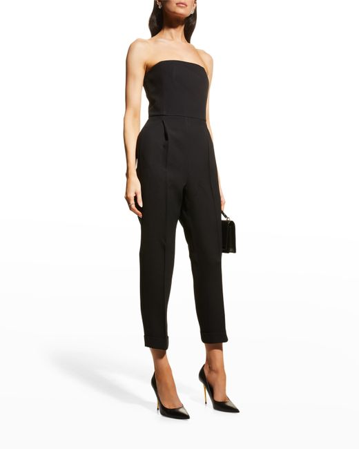 Michael Kors Collection Pleated Strapless Jumpsuit
