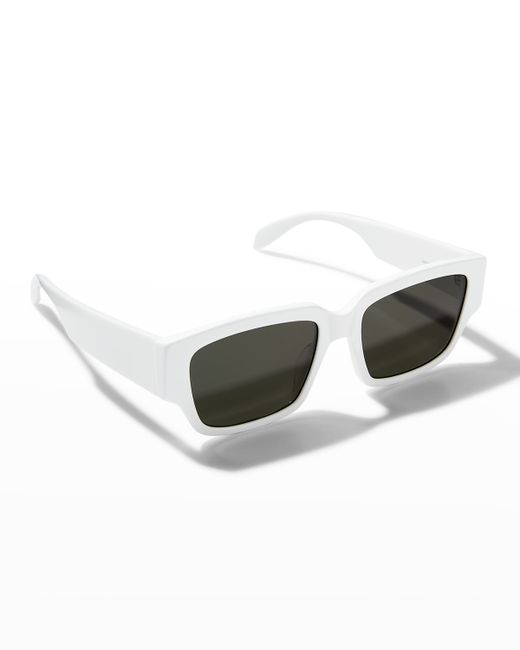 Alexander McQueen Graffiti Logo Rectangle Acetate Sunglasses