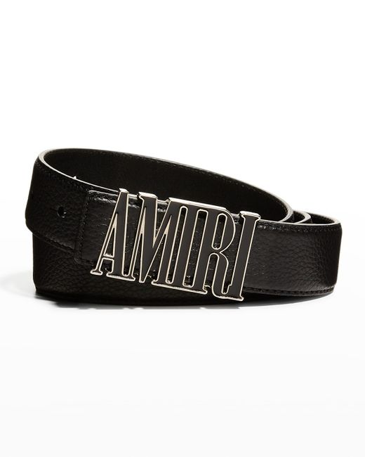 Amiri Logo Leather Belt