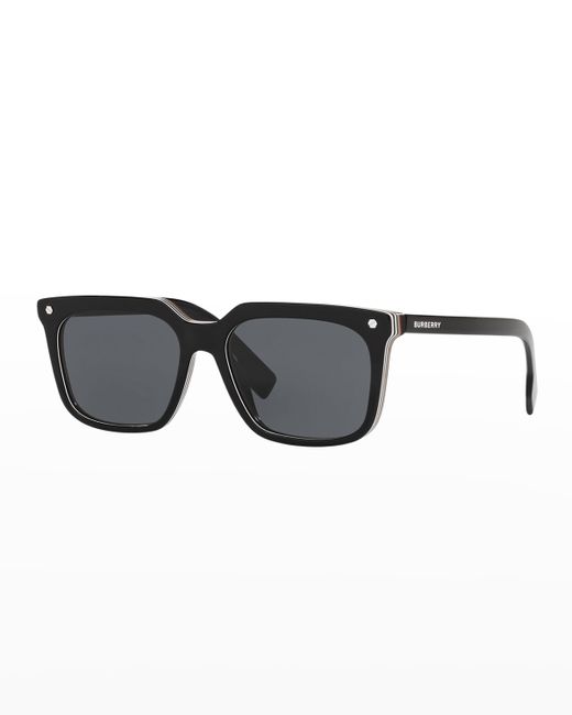 Burberry Icon Stripe Square Acetate Sunglasses