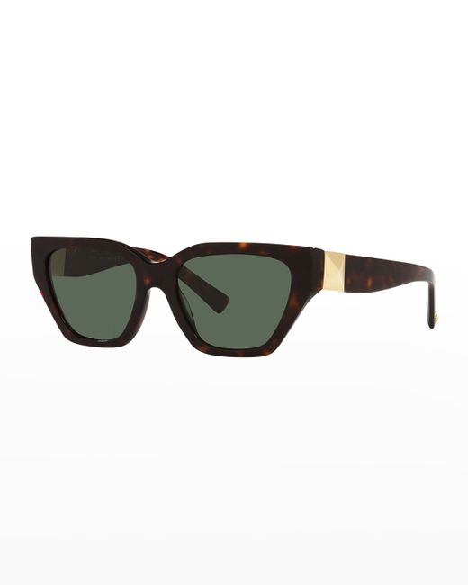 Valentino One Stud Acetate Cat-Eye Sunglasses