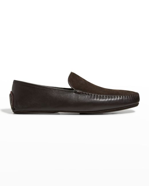 Manolo Blahnik Mayfair Suede-Leather Loafers