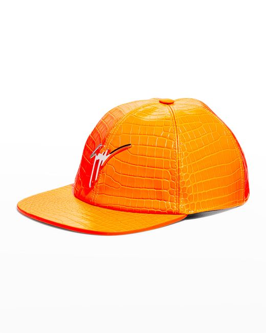 Giuseppe Zanotti Design Croc-Embossed Logo Baseball Hat