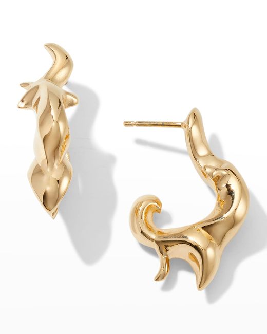 Bottega Veneta Abstract Earrings in Gold