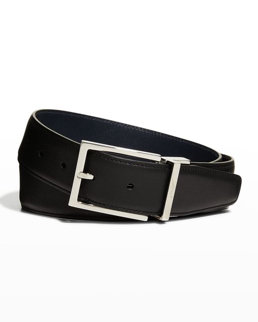 Brioni Reversible Leather Buckle Belt