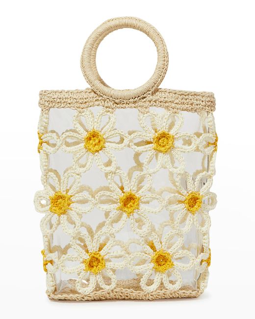 Lele Sadoughi Mini Daisy Crochet Top-Handle Bag