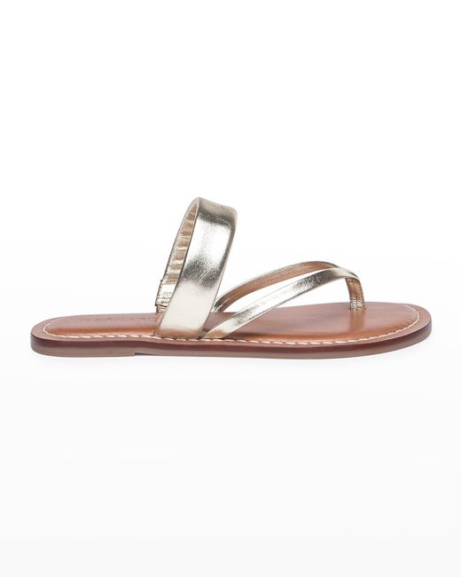 Bernardo Leia Metallic Flat Thong Sandals