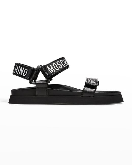 Moschino Logo Tape Sandals