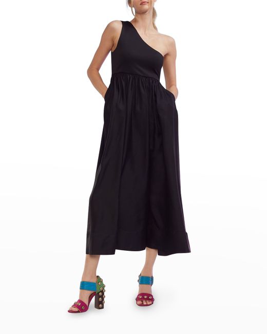 Cynthia Rowley One-Shoulder Midi Dress
