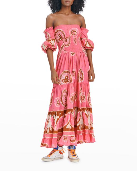Love The Label Zola Off-the-Shoulder Tiered Maxi Dress