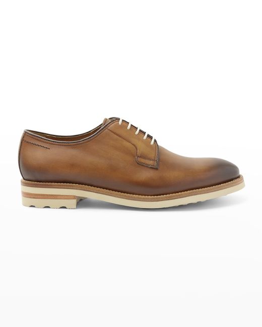 Bruno Magli Viterbo Burnished Leather Derby Shoes