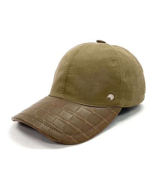 Stefano Ricci Eagle Baseball Hat w Croc Leather