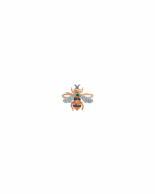 BeeGoddess Honey Bee 14k Multi-Stone Earring Single