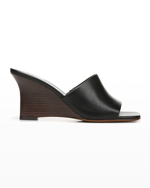 Vince Pia Leather Wedge Sandals