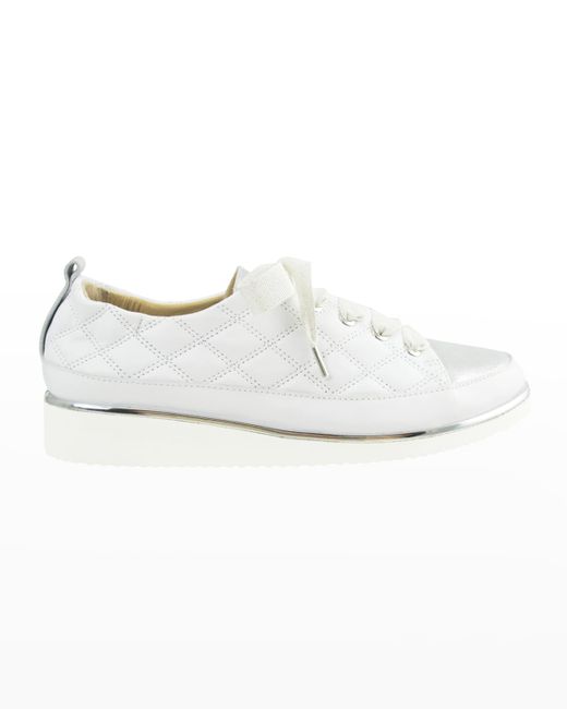 Ron White Novella Quilted Demi-Wedge Low-Top Sneakers